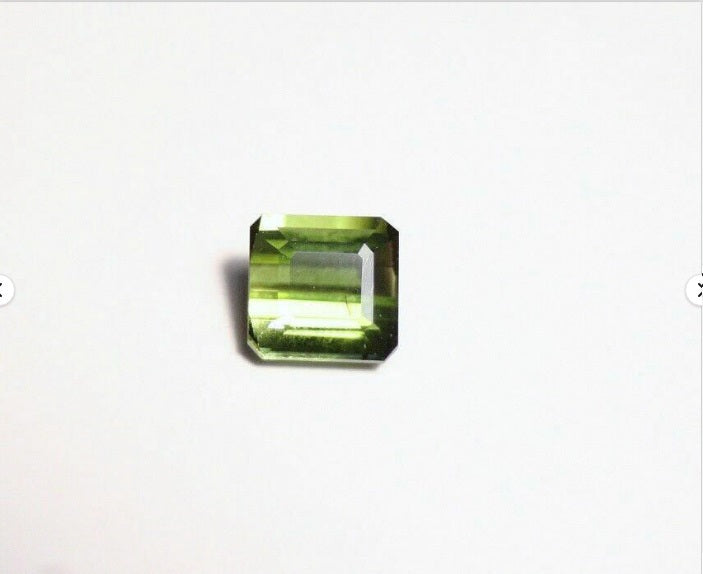 Green Tourmaline 0.91ct Beautiful Emerald Cut Gemstone Brazil 5x5mm