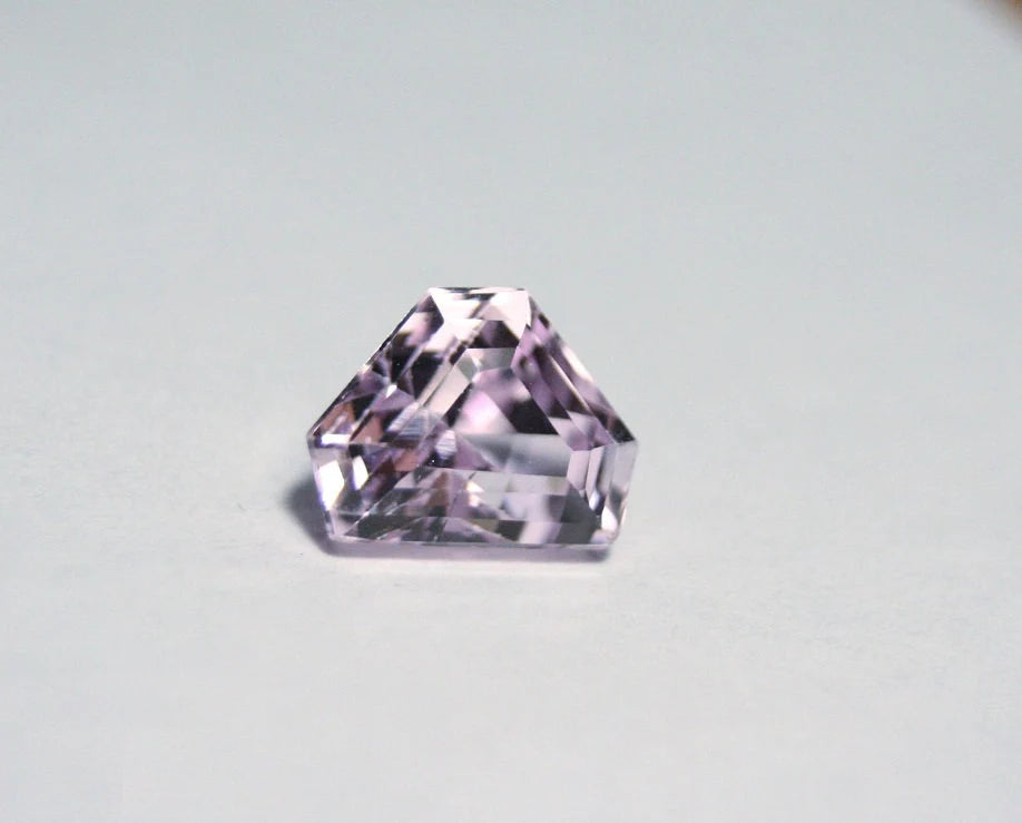 Pink Kunzite 4.2ct Madagascar Scintillating Custom Cut Trillion 10x8mm