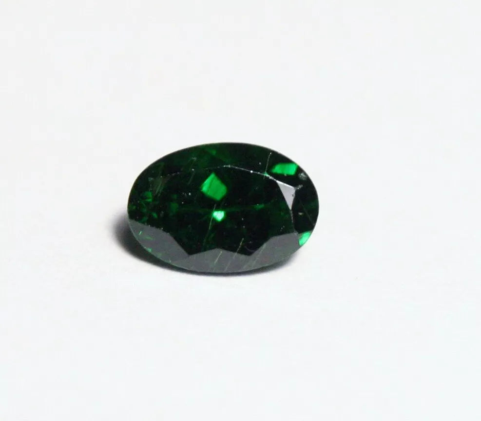 Tsavorite Garnet 0.68ct Rare Emerald Green Fine Rutile Garnet - Tanzania 6x4mm