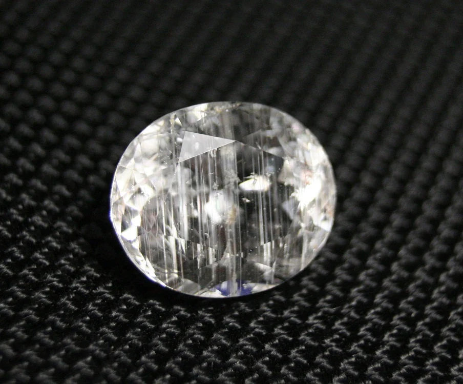 Faceted Burmese Topaz With Limonite Inclusions 11.2ct Rare Gem Myanmar 15x12mm