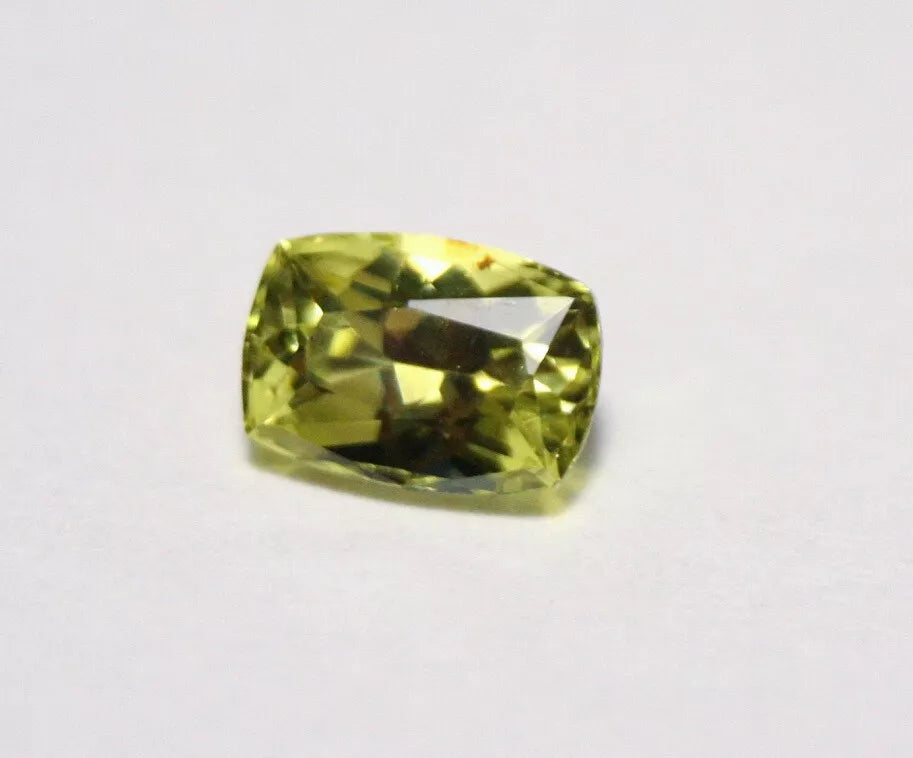 Burmese Chrysoberyl 0.63ct Rare Neon Yellow AAA Scintillating Cushion Cut 6x4mm