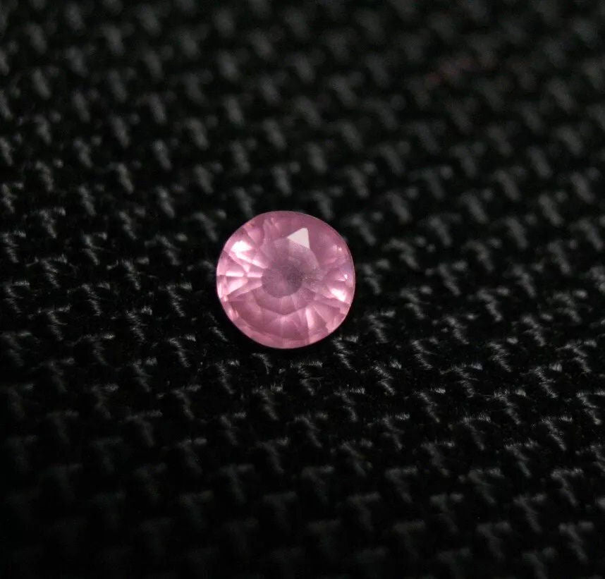 Mahenge Pink Spinel 0.41ct Rare Fluorescent Fine Natural Spinel Round Cut 4.2mm