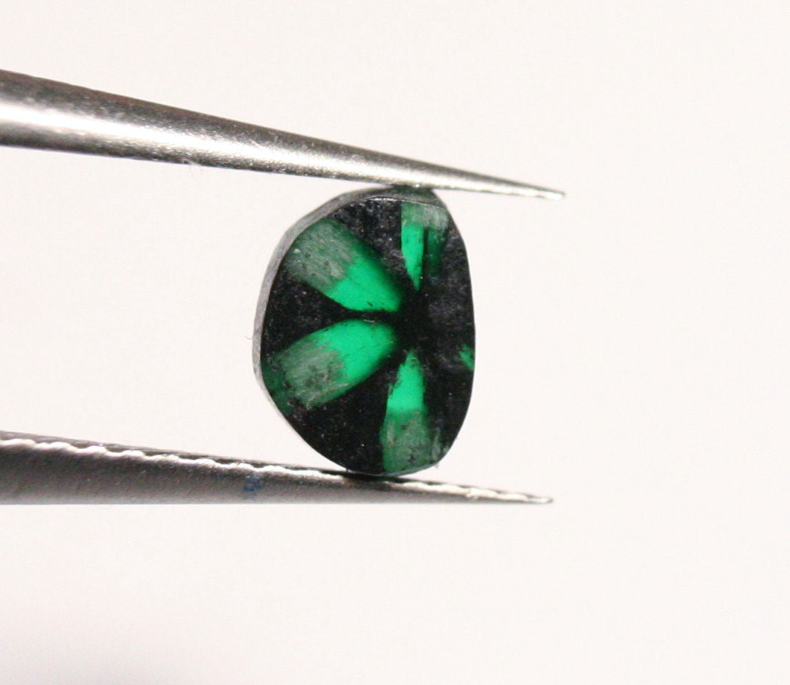 Colombian Trapiche Emerald 0.6ct Stunning Rare Natural Emerald Formation 6x5mm