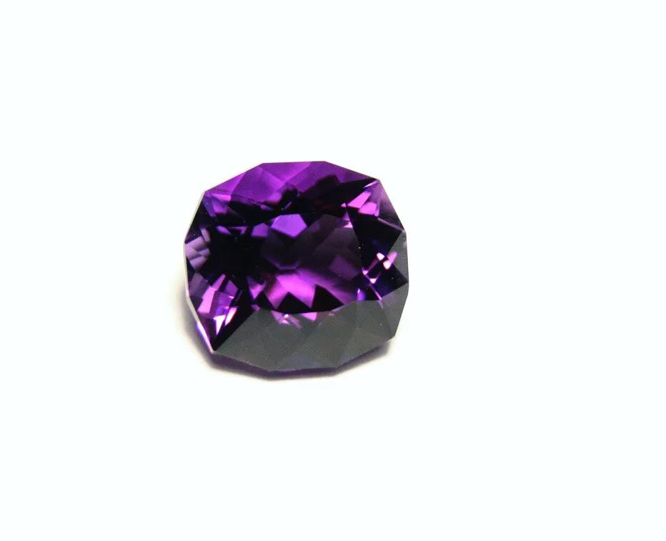 Zambian Amethyst 6.4ct Precision Custom Cushion Cut Gem AAA Amethyst 12x11mm