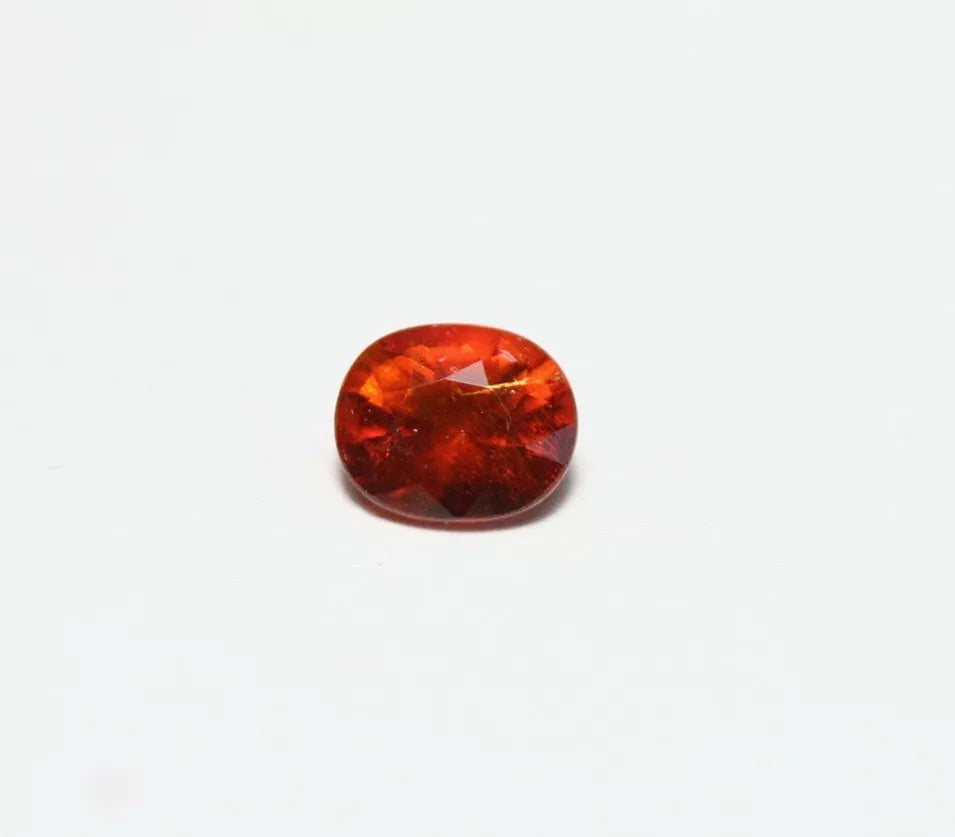 Clinohumite 0.57ct Ultra Rare Deep Orange Faceted Natural Gem Pakistan 5x4mm