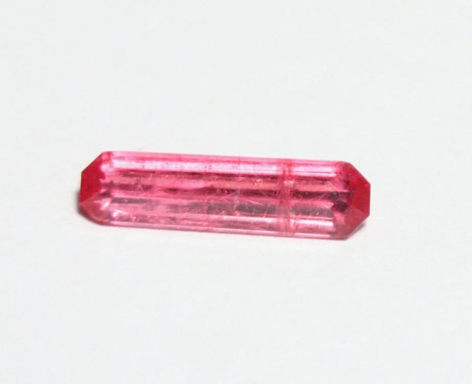 Rare Faceted Rhodonite 0.7ct Brazil Ultra Rare Crimson Red Gem Grade Rhodonite 10.5x3mm