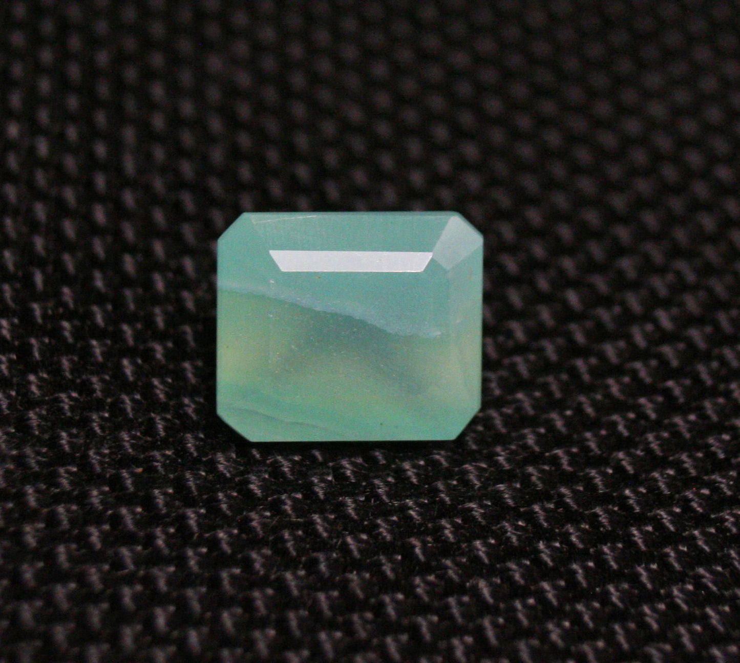 Rare Blue Green Smithsonite 7.6ct Madagascar Faceted Translucent Gem 10x9mm