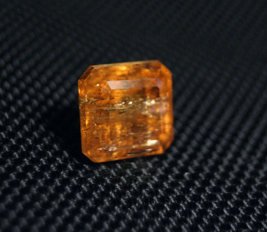 Imperial Topaz 11.8ct Ouro Preto, Brazil, Natural Untreated Rare Orange Topaz 11x11mm