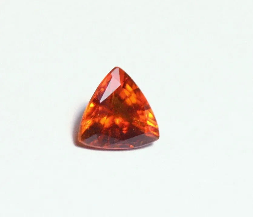 Clinohumite 0.66ct Ultra Rare Deep Orange Faceted Gem - Pakistan 6x6mm