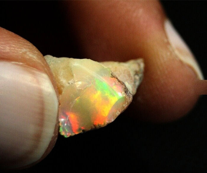 Welo Crystal Opal Rough 8.2ct Natural Ethiopian Opal Rough Crystal