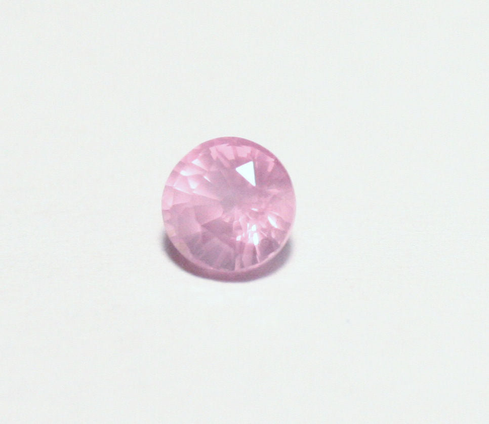 Mahenge Pink Spinel 0.41ct Rare Fluorescent Round Cut Gem 4x4mm Tanzania