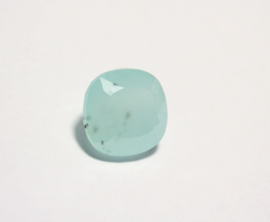 Rare Blue Green Smithsonite 7.2ct Madagascar Faceted Translucent Gem 10x10mm