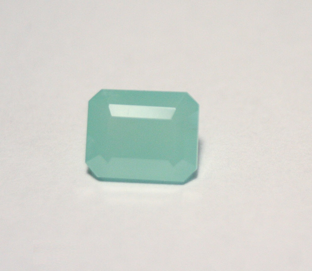 Rare Blue Green Smithsonite 5.6ct Madagascar Faceted Translucent Gem 10x8mm