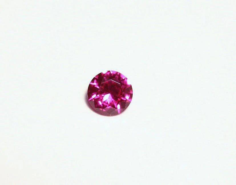 Lab Created Ruby 5x5mm Precision Cut Brilliant Round AAA - Swiss Origin