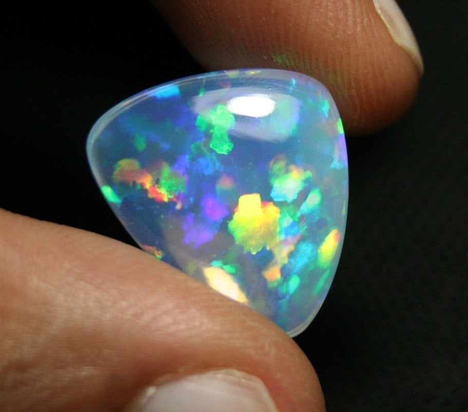 Welo Crystal Opal Cabochon 16.8ct Rainbow Mosaic Natural Water Clear Opal Video