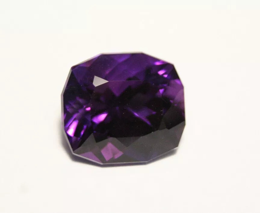 Zambian Amethyst 13.2ct Unique Custom Cushion Cut Gem AAA Amethyst 15x13mm