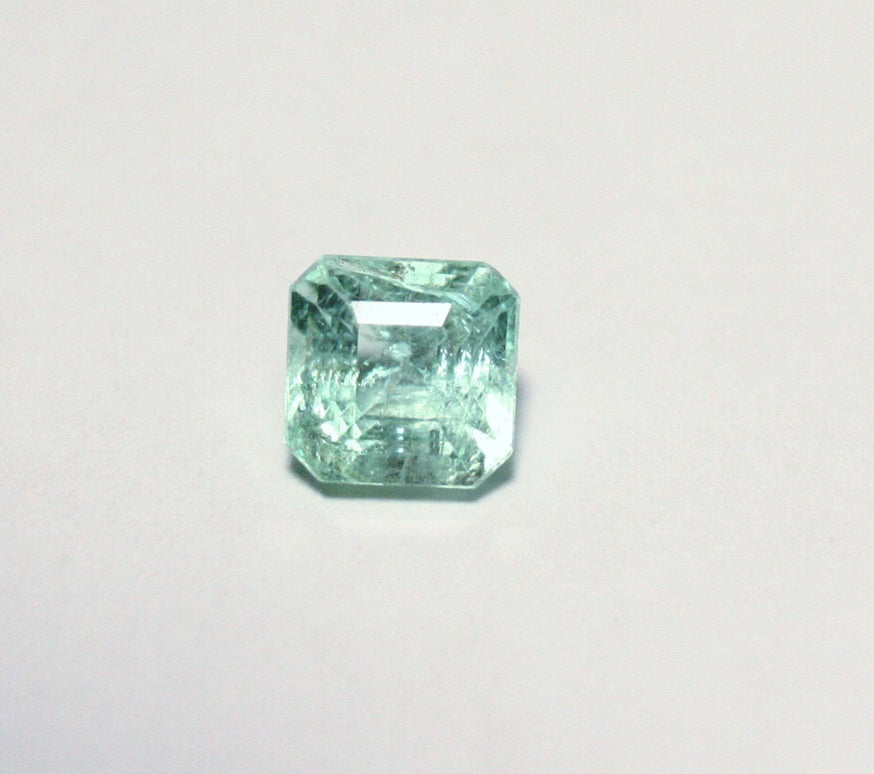 Panjshir Valley Emerald 1.3ct Rare Natural Emerald Cut Genuine Light Green Beryl 6x6mm