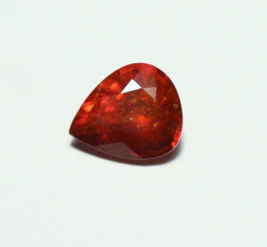 Clinohumite 0.65ct Ultra Rare Orange / Red Faceted Gem - Pakistan 6x5mm