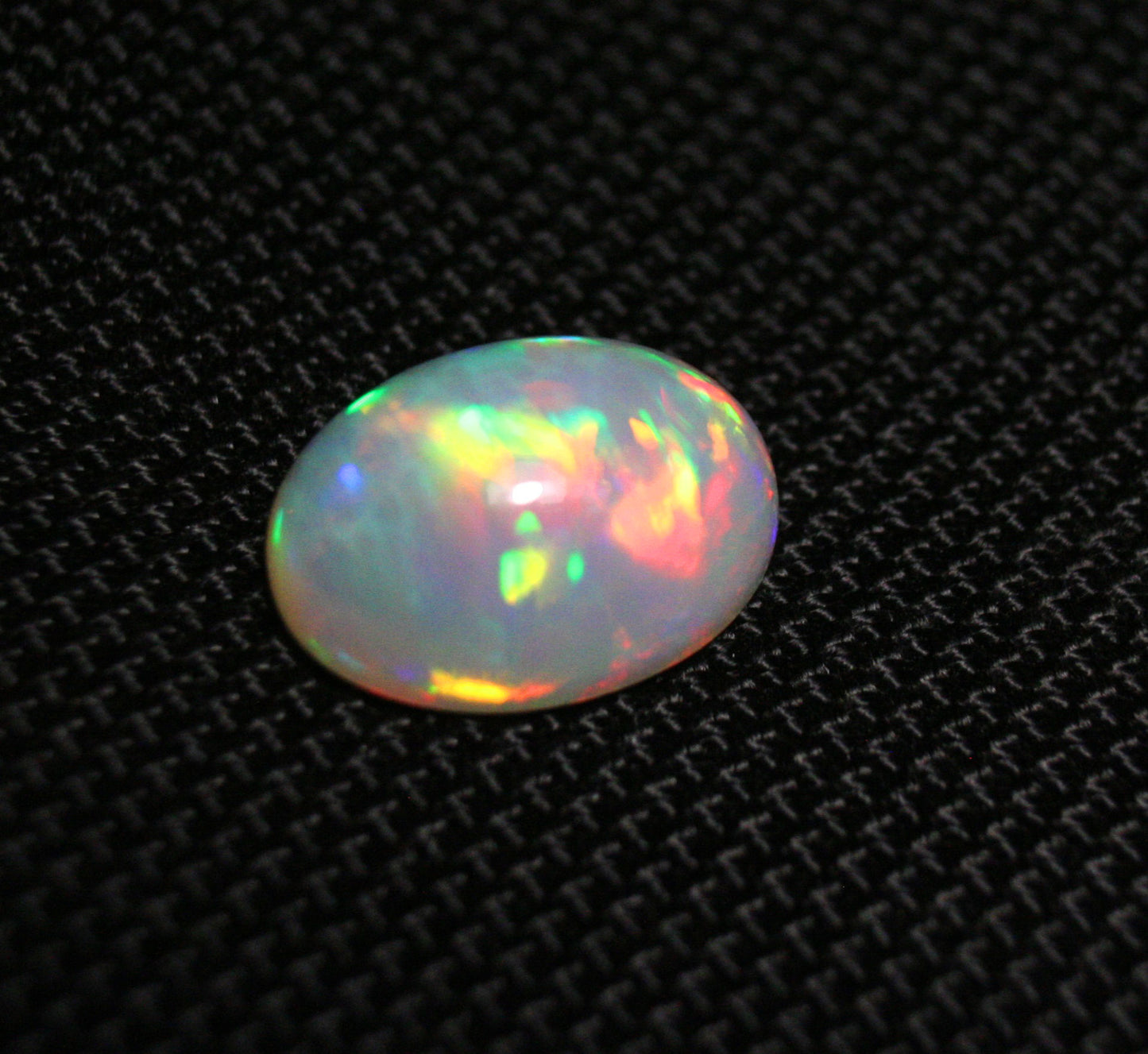 Welo Crystal Opal Cabochon 8.1ct Rainbow Blaze Natural Ethiopian Opal Video 17x13mm