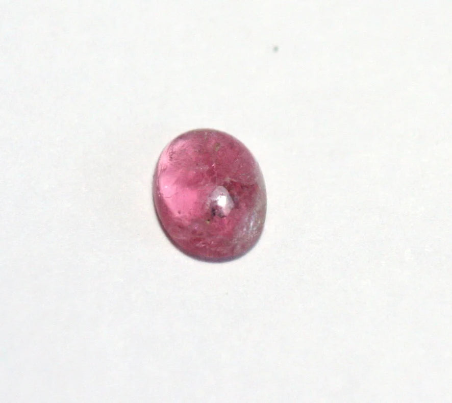 Pezzottaite Cabochon 0.31ct Ultra Rare Raspberry Beryl - Madagascar Reddish Pink 5.5x4mm