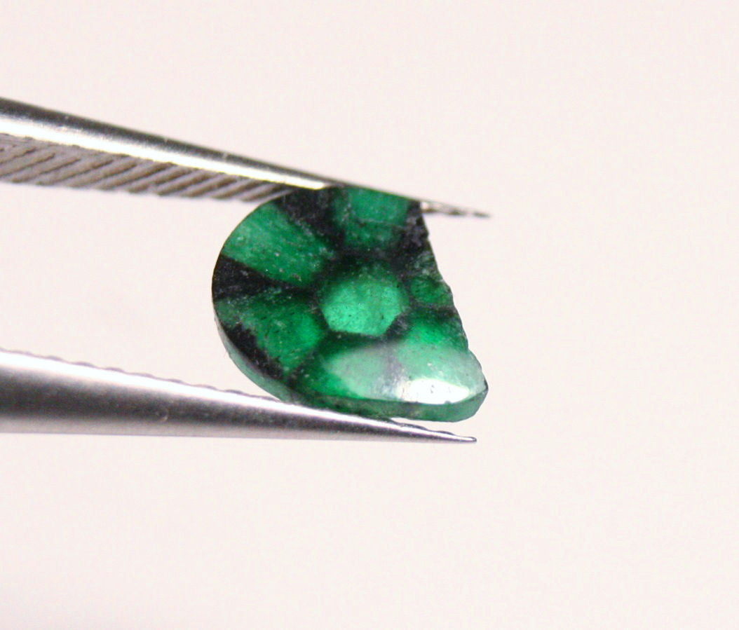 Trapiche Emerald 0.76ct Stunning Rare Natural Emerald 7x6mm Muzo Columbia