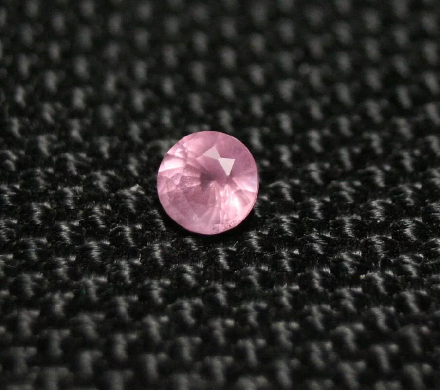 Mahenge Pink Spinel 0.37ct Rare Fluorescent Fine Natural Spinel Round Cut 4mm