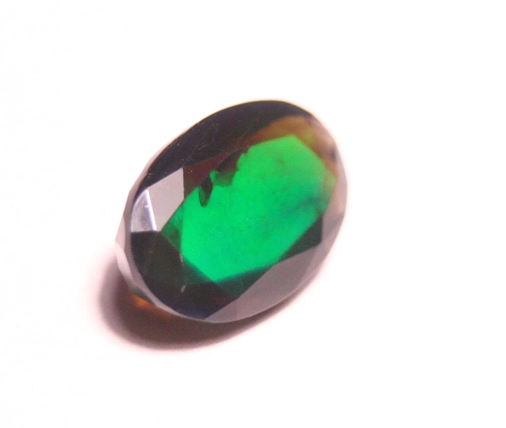 Faceted Black Welo Opal 4ct Neon Broad Flash - AAA Ethiopian Opal - See Video