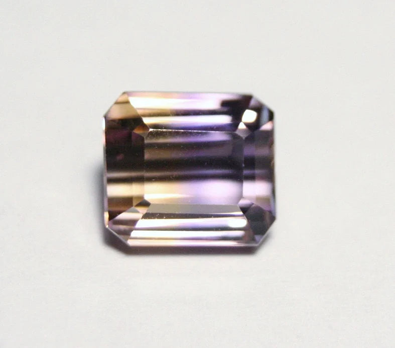 Bolivian Ametrine 4ct Lovely Clean BiColour Emerald Cut Gem Stone Natural Ametrine 9x8mm