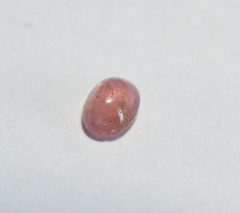 Pezzottaite Cabochon 0.17ct Ultra Rare Raspberry Beryl - Madagascar Pinkish Orange 4x3mm