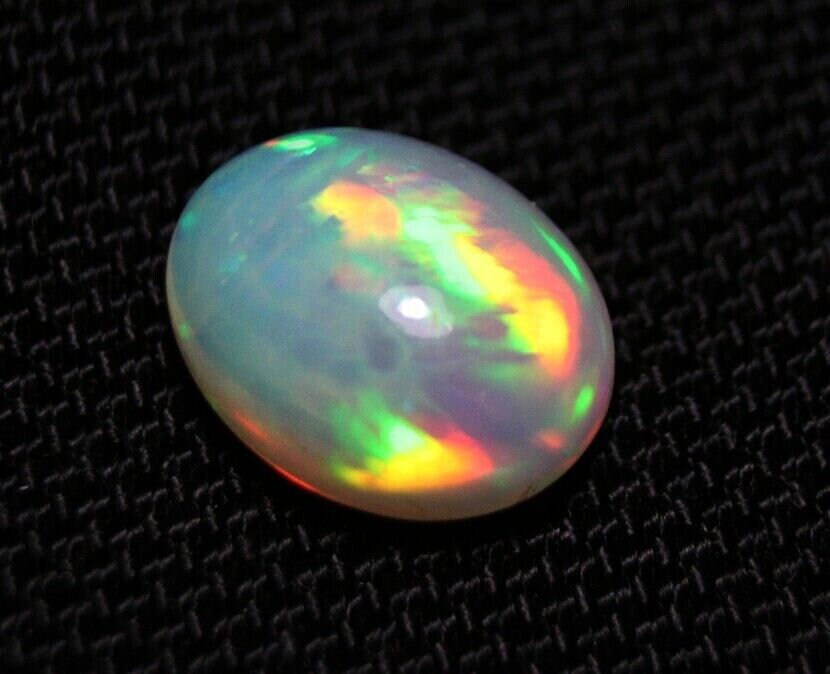 Welo Grey Base Opal Cabochon 7ct Honeycomb Prism Flash Natural Opal See Video