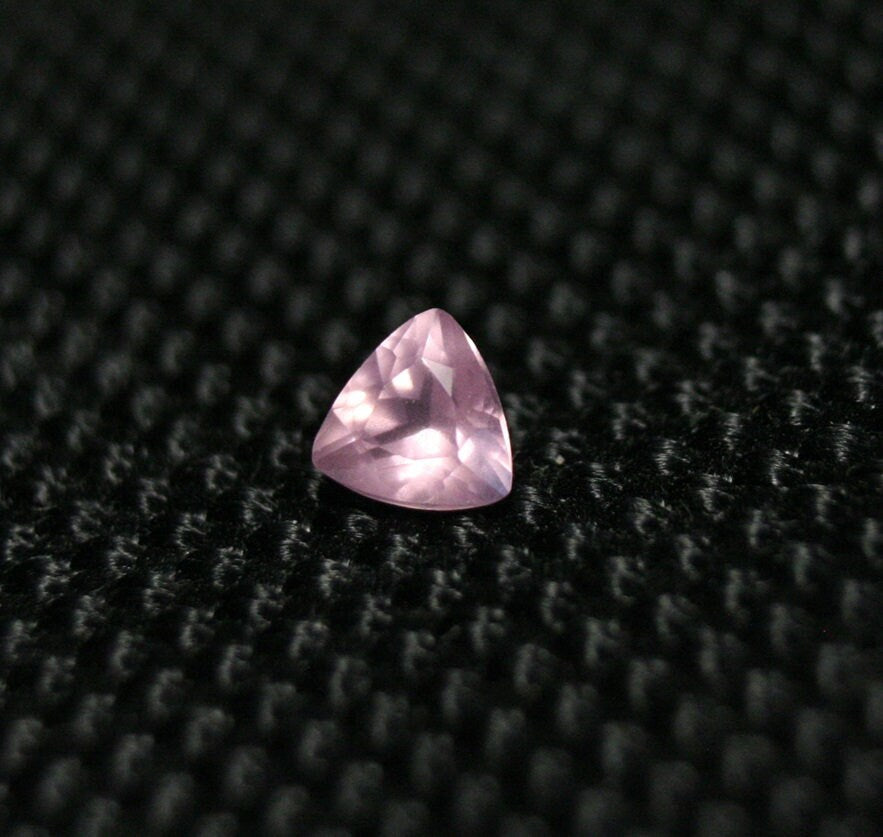 Mahenge Pink Spinel 0.34ct Rare Fluorescent Trillion Cut Gem 4.2x4.2mm Tanzania