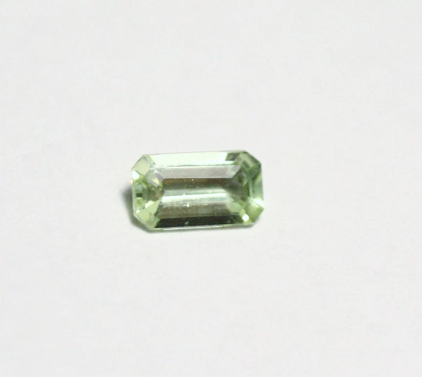 Merelani Mint Grossular Garnet 0.35ct Rare Green Faceted Fluorescent Gem 6x3mm