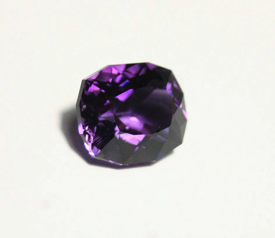 Zambian Amethyst 9ct Unique Custom Cushion Cut Gem - AAA Amethyst 14x11mm