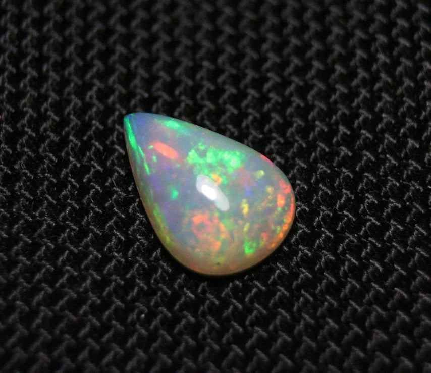 Welo Crystal Opal Cabochon 2.6ct Rainbow Pear AAA Natural Opal See Video 14x9mm