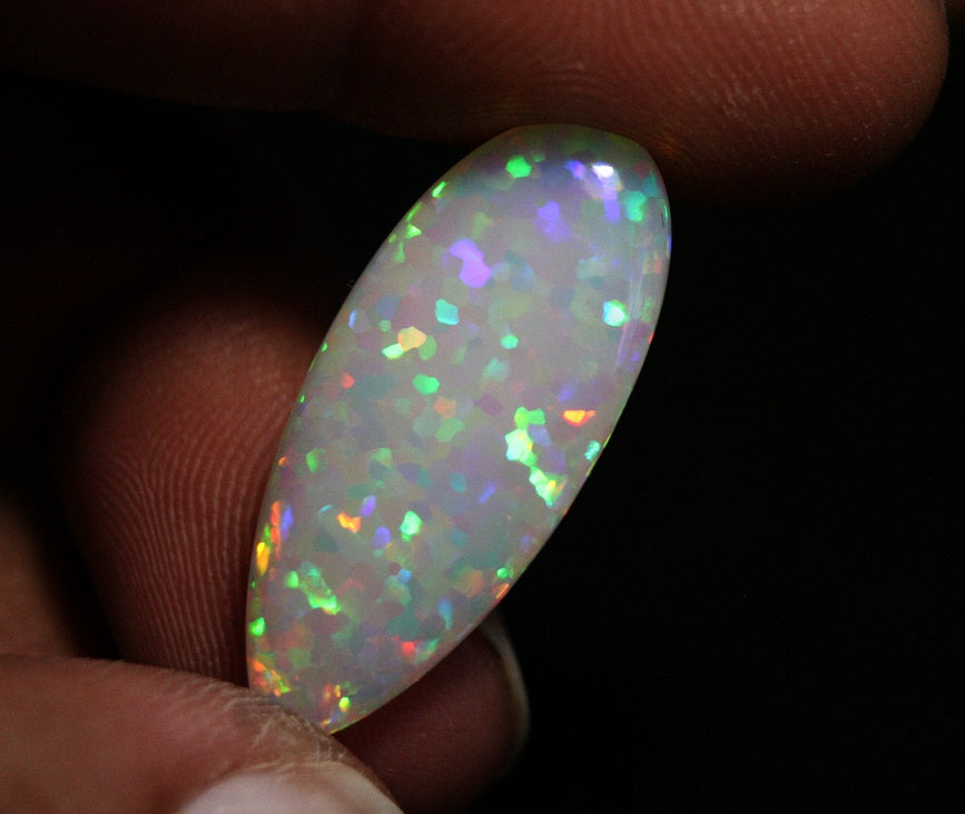 Welo Precious Opal Cabochon 15ct Harlequin Patchwork AAA Rare Natural Opal Video