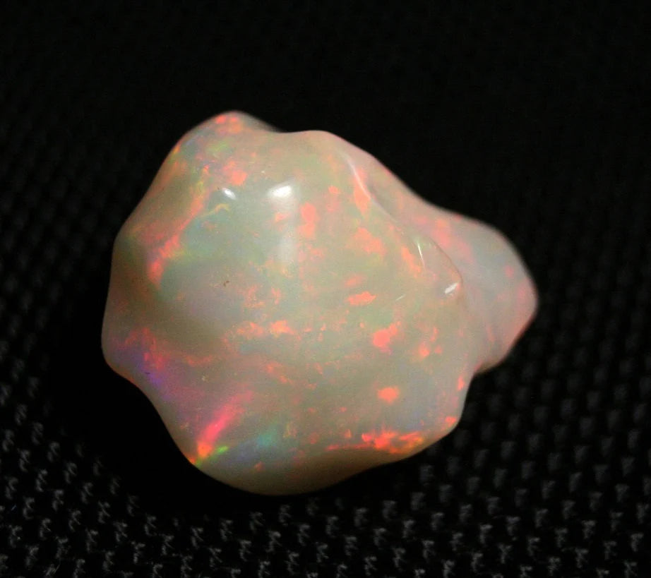 Welo Carved Precious Opal 22.1ct Rainbow Nugget AAA Jelly Opal See Video