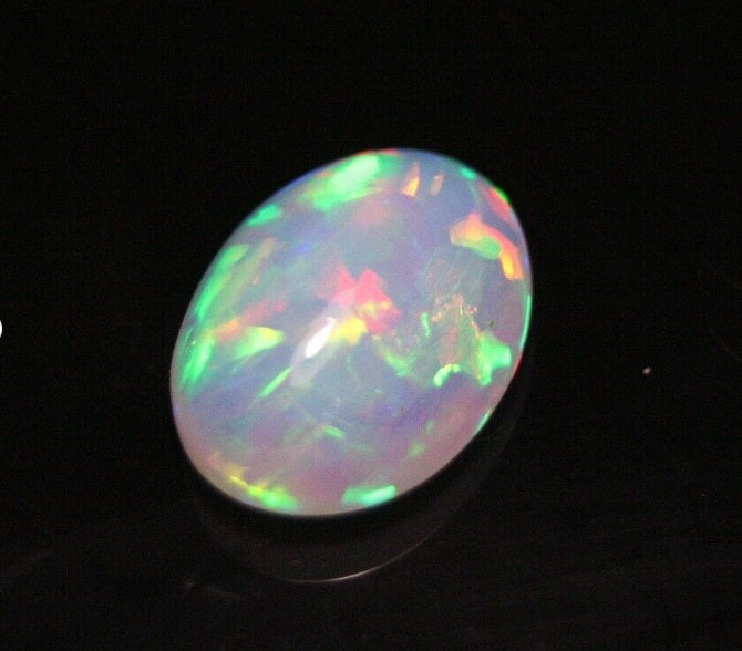 Welo Crystal Opal Cabochon 4.3ct Rainbow Harlequin AAA Jelly Opal - See Video