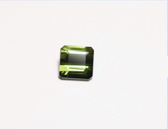 Green Tourmaline 0.71ct Beautiful Emerald Cut Gemstone Brazil 5x5mm