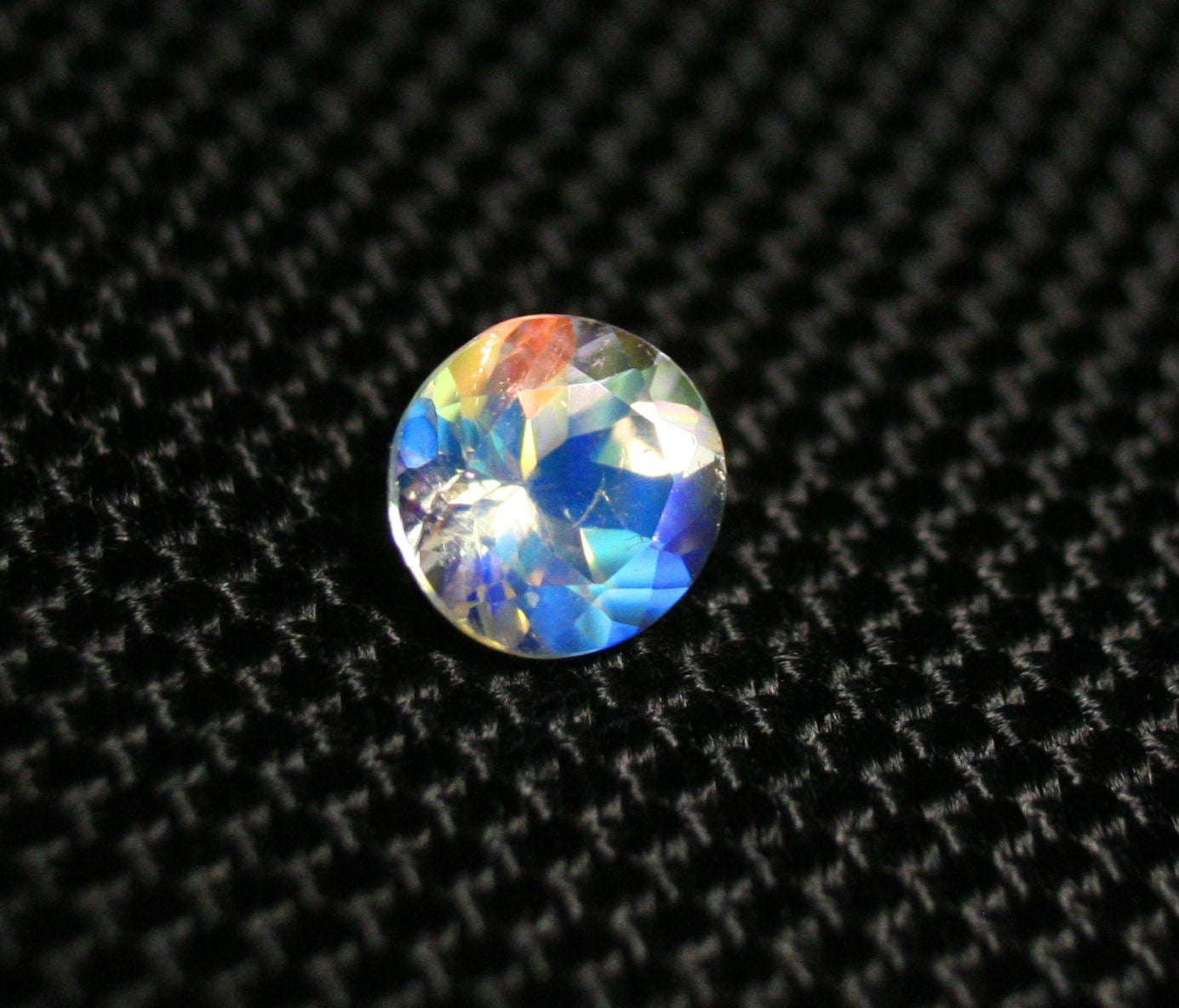 Faceted Moonstone 1.11ct Madagascar AAA Rainbow Moonstone 6.5mm Round