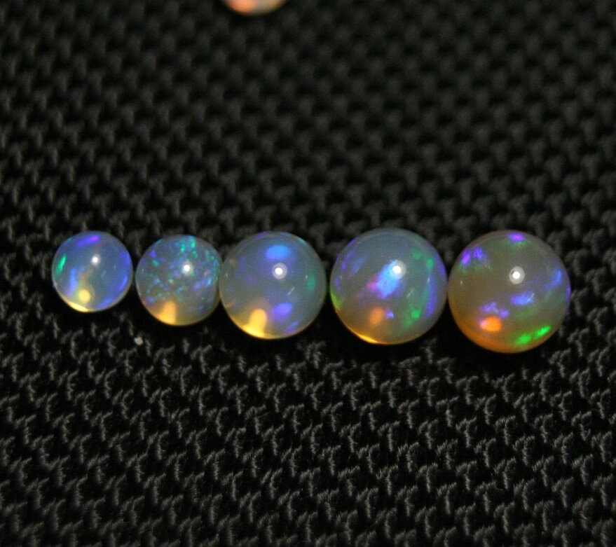 Welo Crystal Opal Graduated Crystal Ball Set 3.6ct 5pc Natural Opal See Video 6-4mm