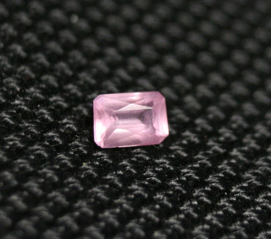 Mahenge Pink Spinel 0.35ct Rare Fluorescent Emerald Cut Gem 4.5x3mm Tanzania