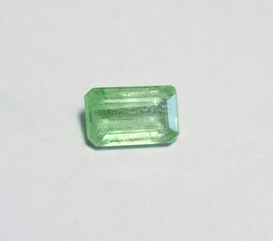 BiColour Tsavorite Leuco Garnet 0.69ct Exceptionally Rare Grossular Garnet 6x4mm