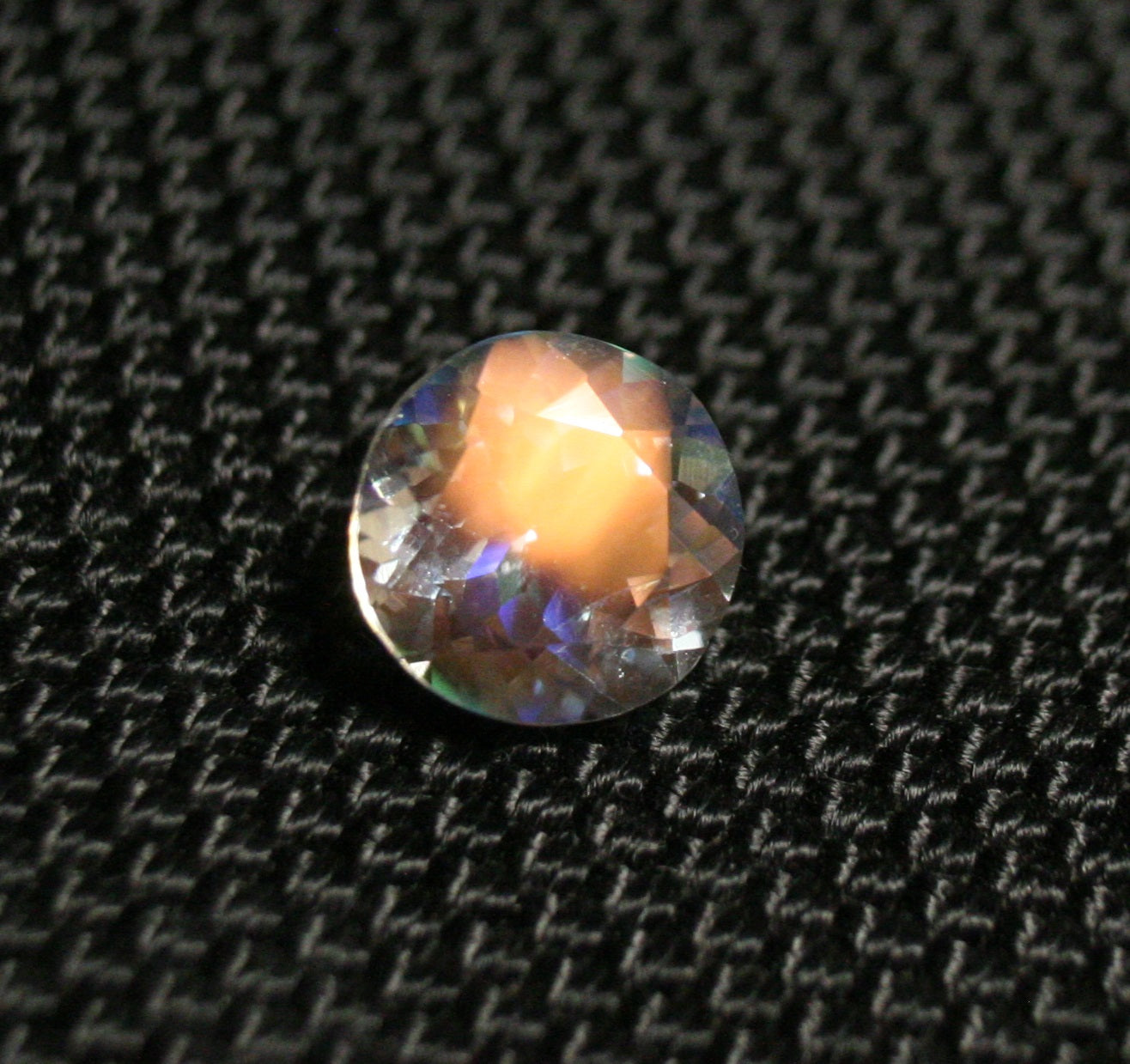 Faceted Moonstone 1.74ct Madagascar AAA Rainbow Moonstone 8x8mm Round