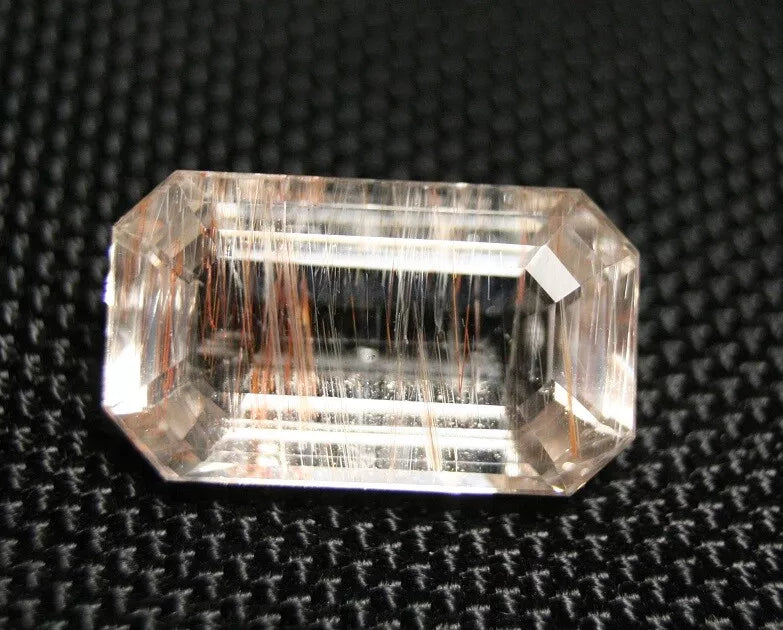 Faceted Topaz With Golden Limonite Inclusions 26.5ct Rare Gem - Myanmar 26x13mm