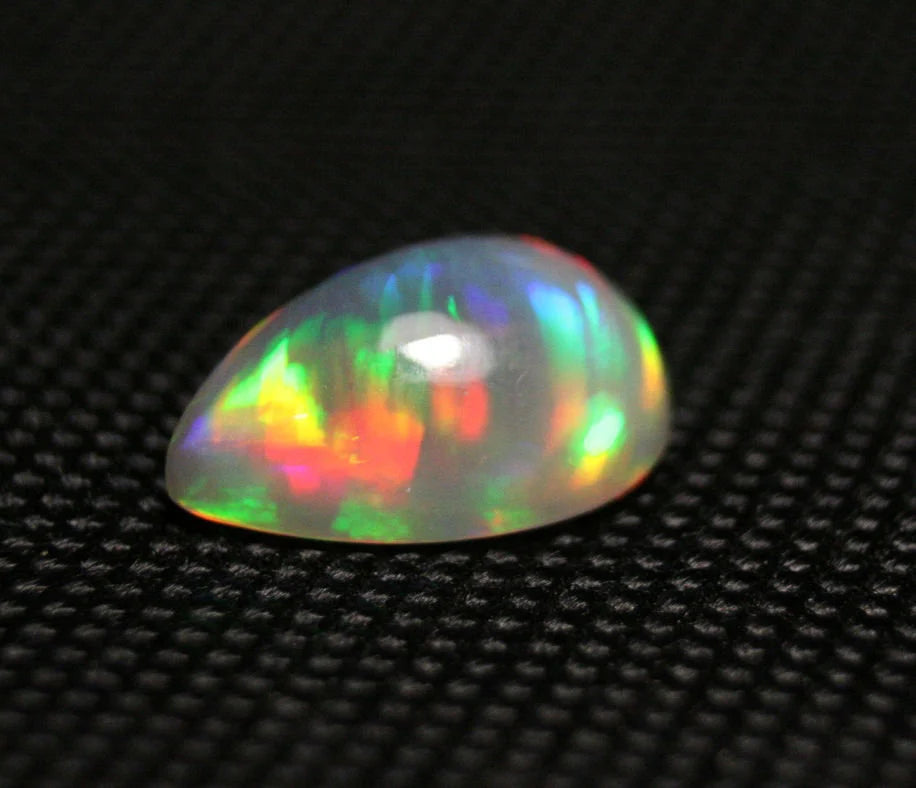 Welo Grey Base Opal Cabochon 9.34ct Rare Rainbow Prism Rain Natural Opal Video