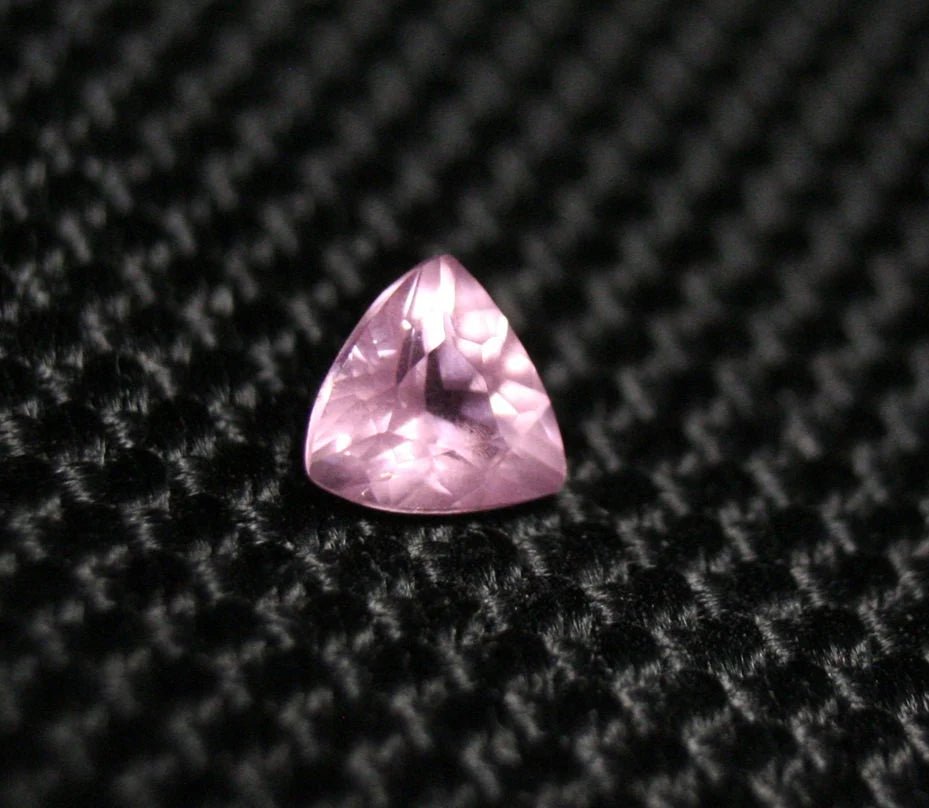 Mahenge Pink Spinel 0.38ct Rare Fluorescent Trillion Cut Gem 4.2x4.2mm Tanzania