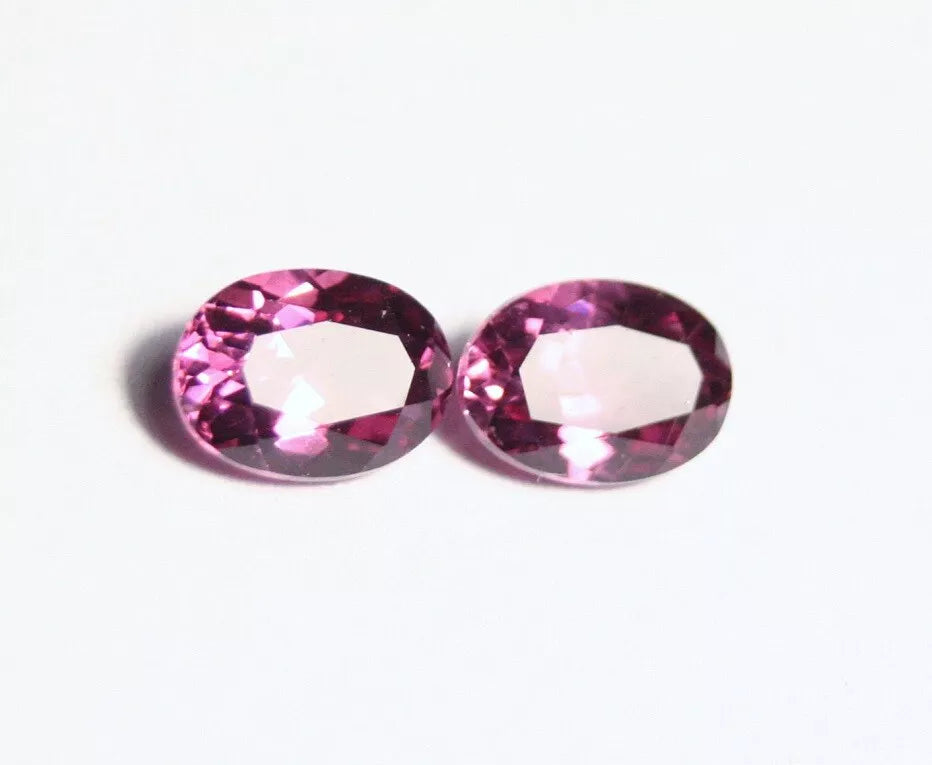 Mahenge Garnet 2.04ct Oval Pair Pastel Pink & Purple Garnet Tanzania 6.5x5mm