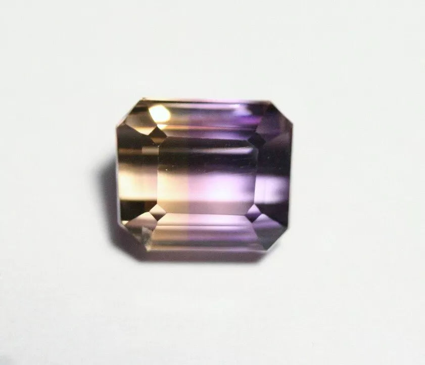 Bolivian Ametrine 4ct Lovely Clean BiColour Emerald Cut Natural Ametrine 9x8mm