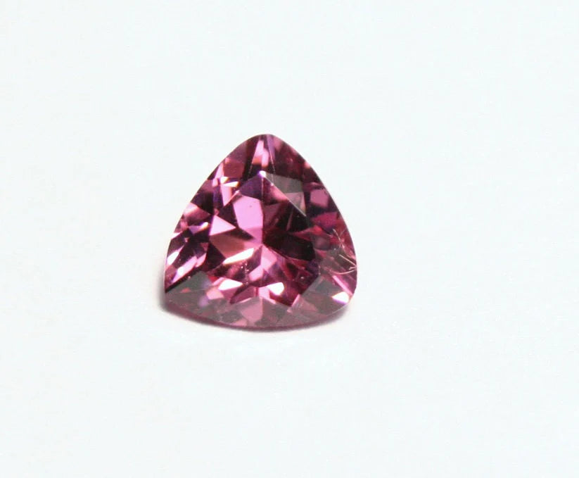 Pink Imperial Malaya Garnet 0.73ct Scintillating Trillion Natural Malaya Garnet Madagascar 5x5mm