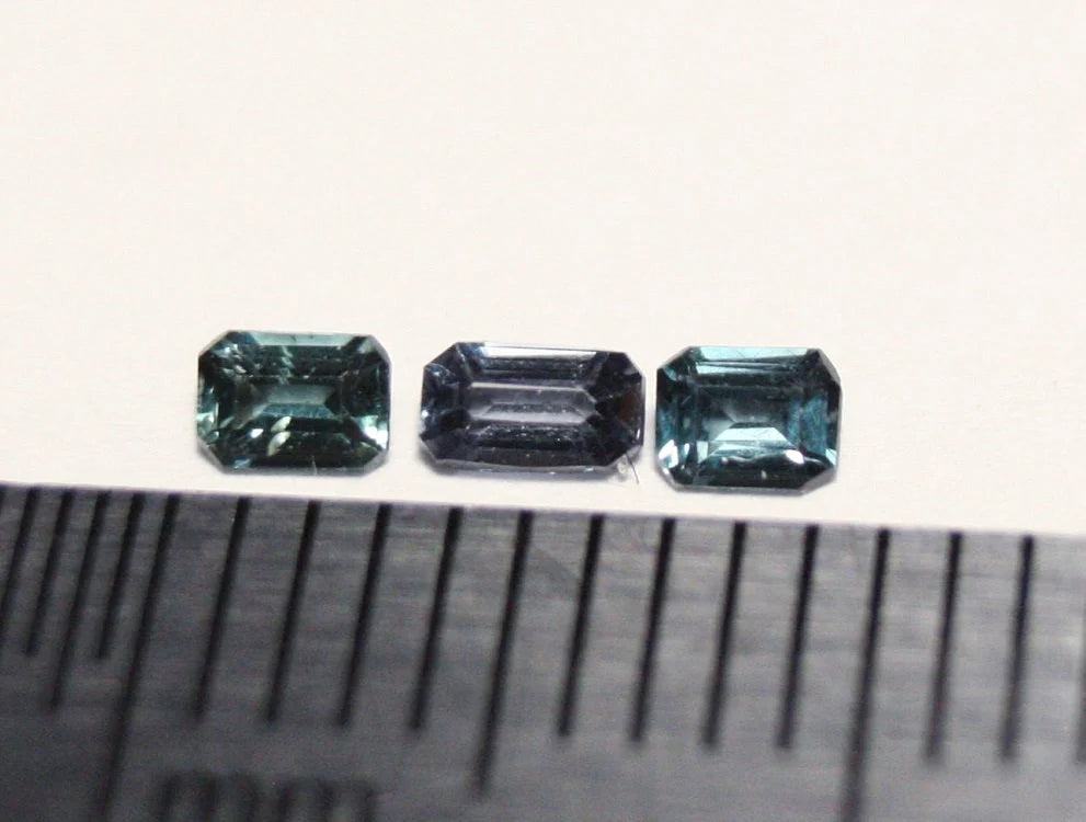 0.24ct Blue Colour Change Garnet Bekily, Melee 3pc Lot Madagascar Worlds Rarest Garnet